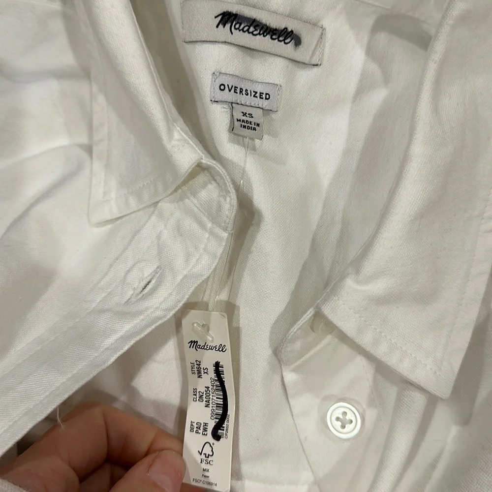 Madewell Signature Oxford Crop Shirt - Picture 6 of 7